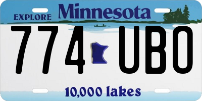 MN license plate 774UBO