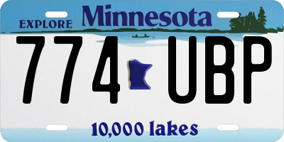 MN license plate 774UBP