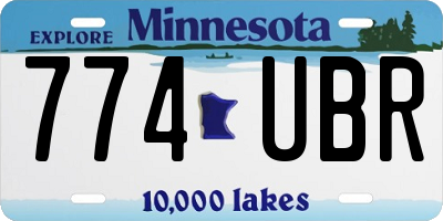 MN license plate 774UBR