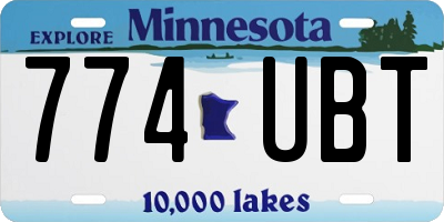 MN license plate 774UBT