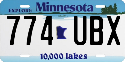 MN license plate 774UBX