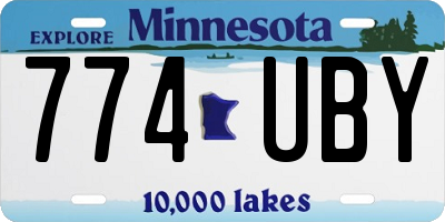 MN license plate 774UBY