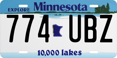 MN license plate 774UBZ