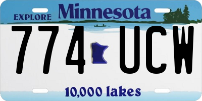 MN license plate 774UCW