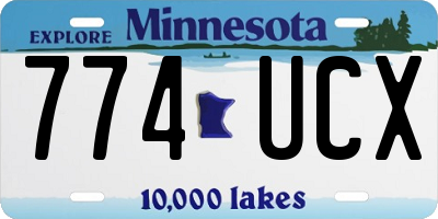 MN license plate 774UCX