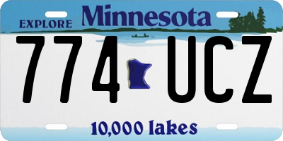 MN license plate 774UCZ