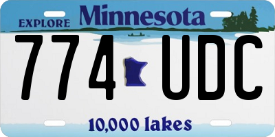 MN license plate 774UDC