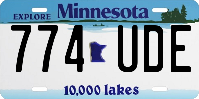 MN license plate 774UDE