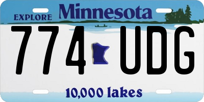 MN license plate 774UDG