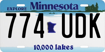 MN license plate 774UDK