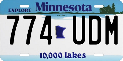 MN license plate 774UDM