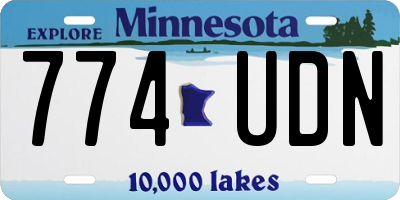 MN license plate 774UDN