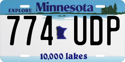 MN license plate 774UDP