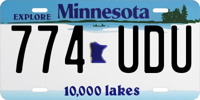 MN license plate 774UDU