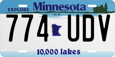 MN license plate 774UDV