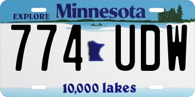 MN license plate 774UDW