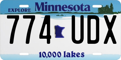 MN license plate 774UDX