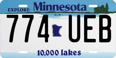 MN license plate 774UEB