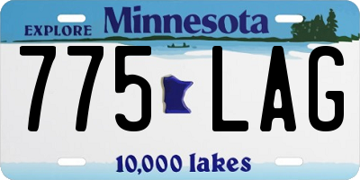 MN license plate 775LAG