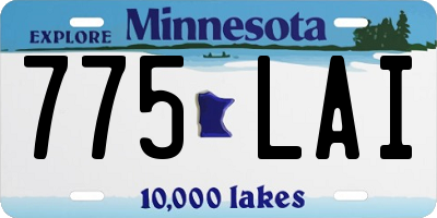 MN license plate 775LAI