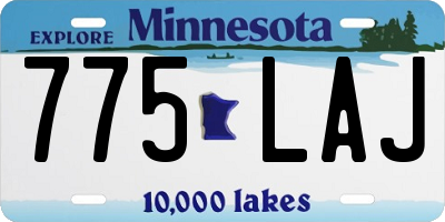 MN license plate 775LAJ