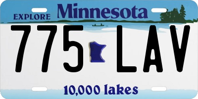 MN license plate 775LAV