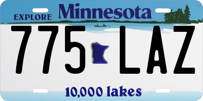 MN license plate 775LAZ