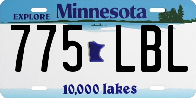 MN license plate 775LBL