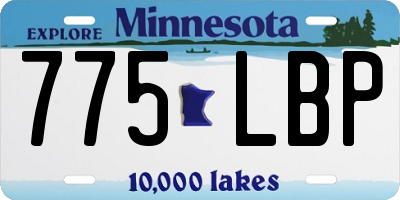 MN license plate 775LBP