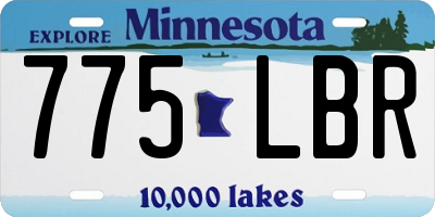 MN license plate 775LBR