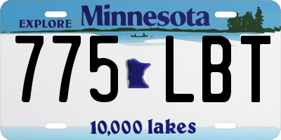 MN license plate 775LBT