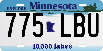 MN license plate 775LBU