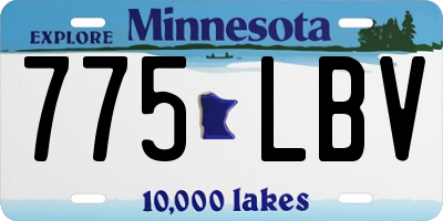 MN license plate 775LBV