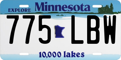 MN license plate 775LBW