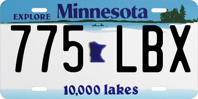 MN license plate 775LBX