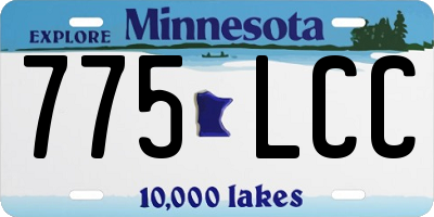 MN license plate 775LCC