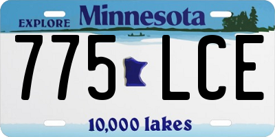 MN license plate 775LCE