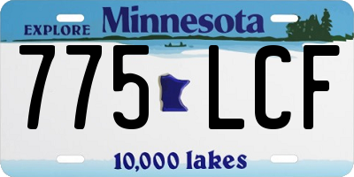 MN license plate 775LCF