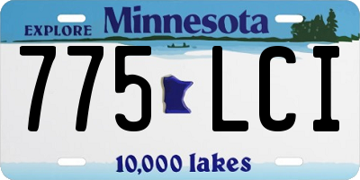 MN license plate 775LCI