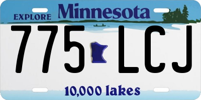MN license plate 775LCJ