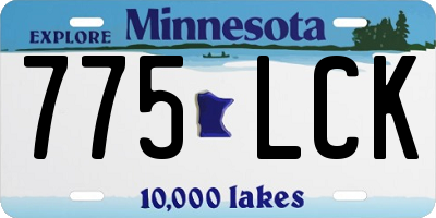 MN license plate 775LCK