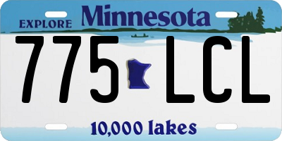 MN license plate 775LCL