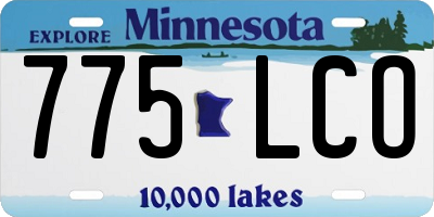 MN license plate 775LCO