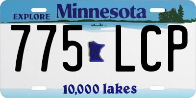 MN license plate 775LCP