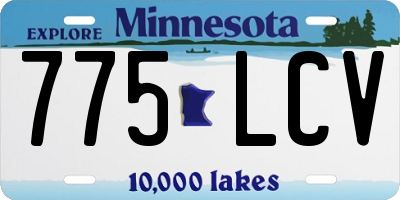 MN license plate 775LCV