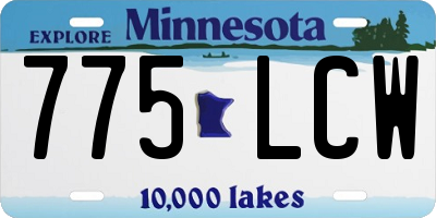 MN license plate 775LCW