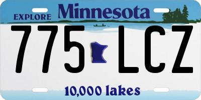 MN license plate 775LCZ