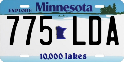 MN license plate 775LDA