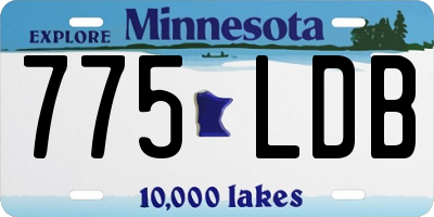 MN license plate 775LDB