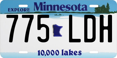 MN license plate 775LDH